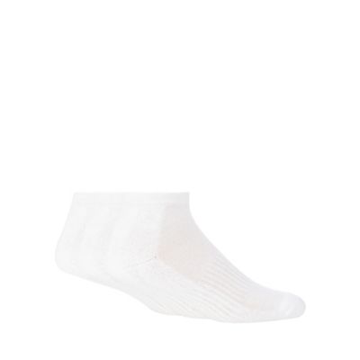 Debenhams Sports Pack of three white trainer socks